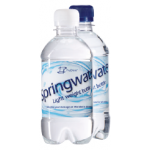 Waterflesje 330 ml. met eigen opdruk (platte dop)