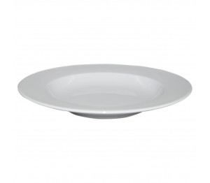 Bord Diep wit brede rand 23 cm.