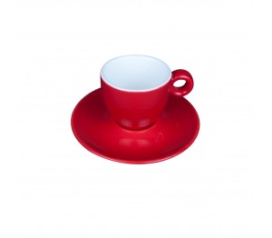 Bola Espresso Kop rood-roomwit 8 cl.