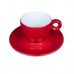 Bola Koffie rood-roomwit 15 cl. SET