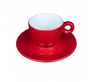 Bola Koffie rood-roomwit 15 cl. SET