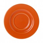 Eva Koffie Schotel oranje-roomwit 14 cm