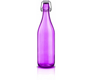 Fles 1 liter met beugel violet lella